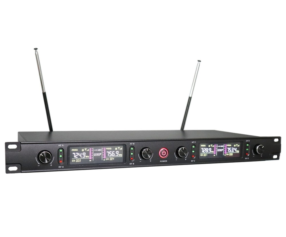 Professional Microphone Wireless 4 Channels Handheld Dynamic Karaoke Mic Band