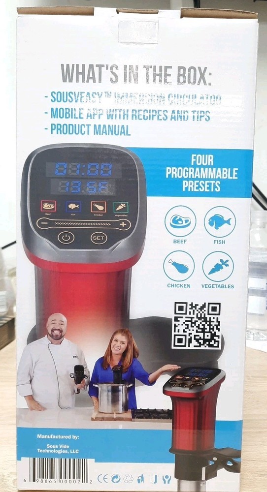 Sous V Easy Immersion Ciculation Cooker New With Box FREE SHIPPING