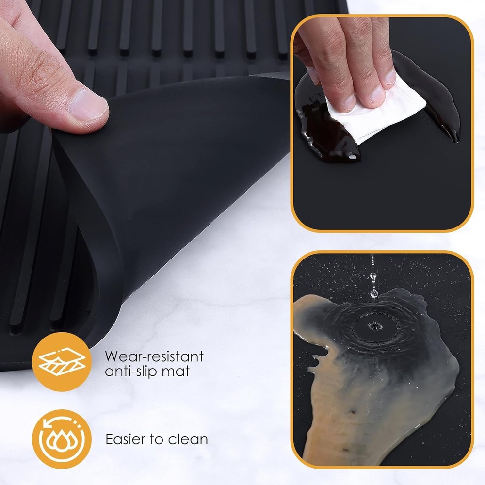 Silicone Coffee Mat with Raised Edges