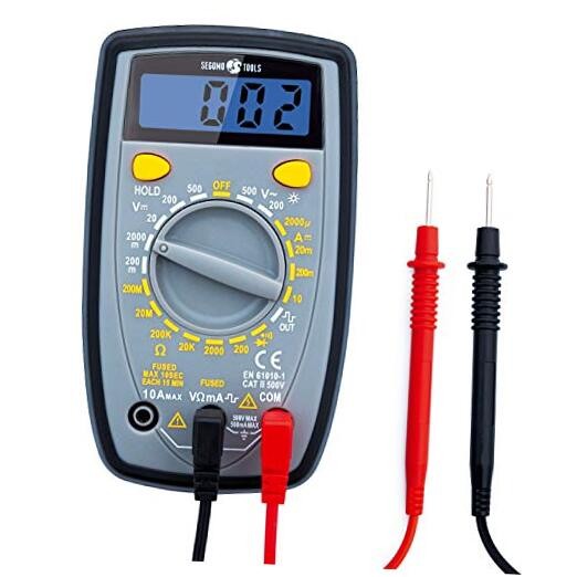 Multimeter - Amp & Diode Voltage, Resistance & Continuity Digital 500 Volt