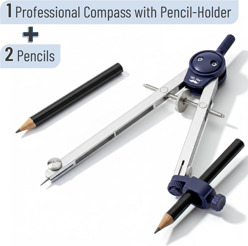 - Compass for Geometry, Compass with Pencil, Compass Drawing Tool, Drawing Compa