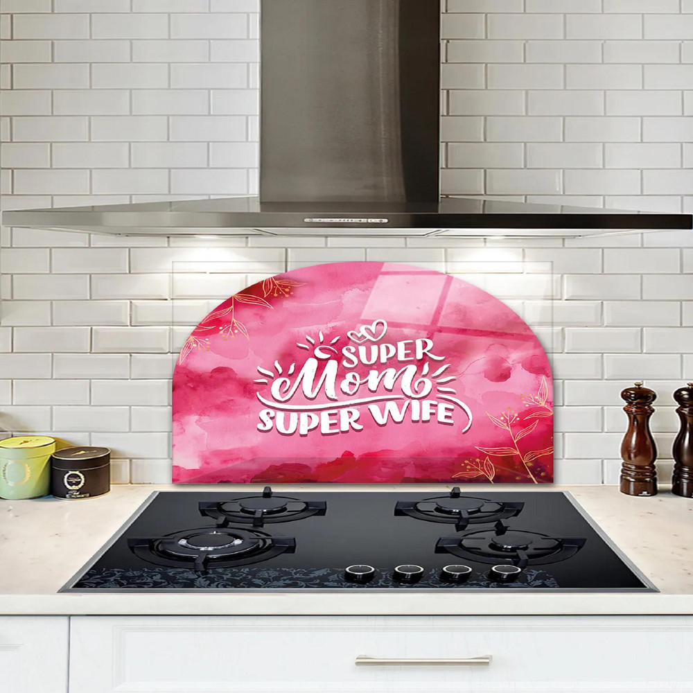 Kitchen Stove Splash Guard Panel | Heat-Resistant Tempered Glass Wall Cover | Mo