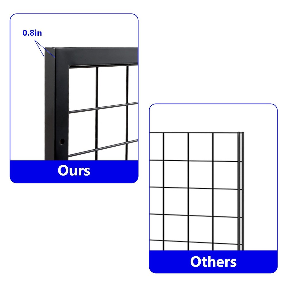 Metal Grid Wall Panels, Black Wire Grid Panel, Gridwall Display Stand, Heavy ...
