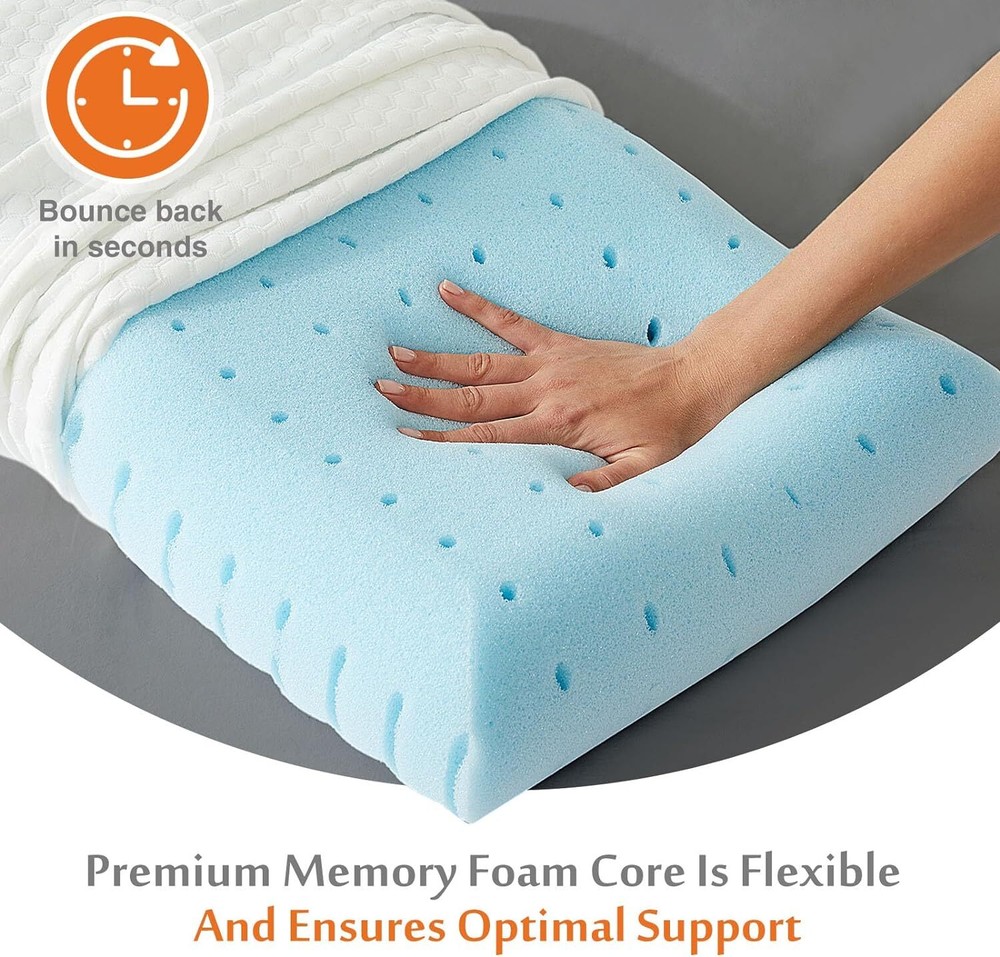 Bed Memory Foam Pillow Soft and Comfortable Standard Size Pillows for Sleeping