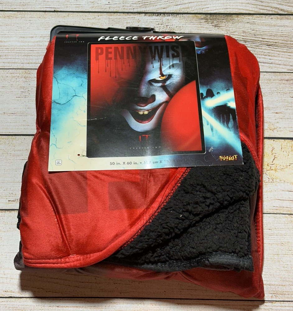 Stephen Kings IT Ch. 2 Pennywise  Fleece Throw Blanket