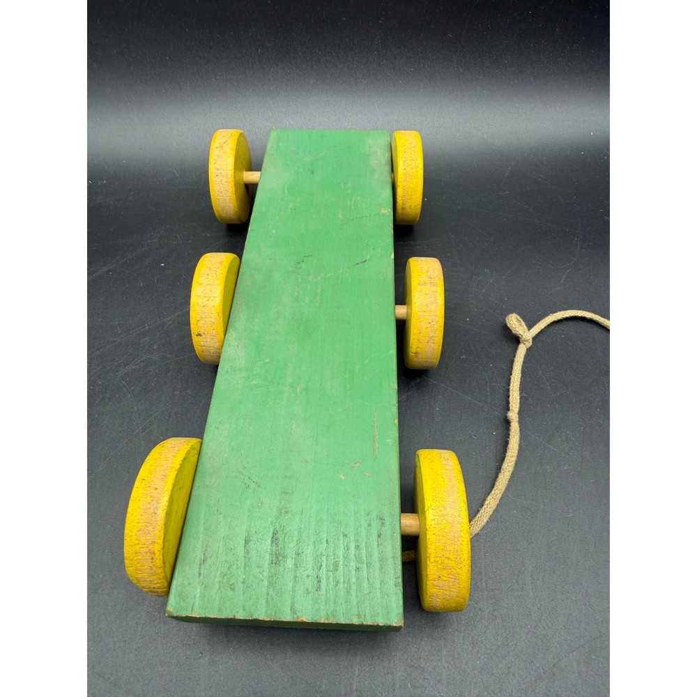 Vintage Wooden Pull String Wagon or Cart 1940's