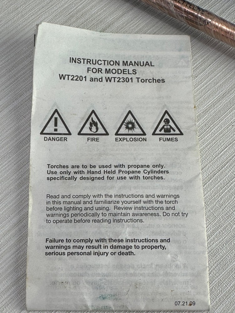 Harris Torch WT2201 Mixer E-43 Acetylene Oxygen Multi Flame Heating Assembly New