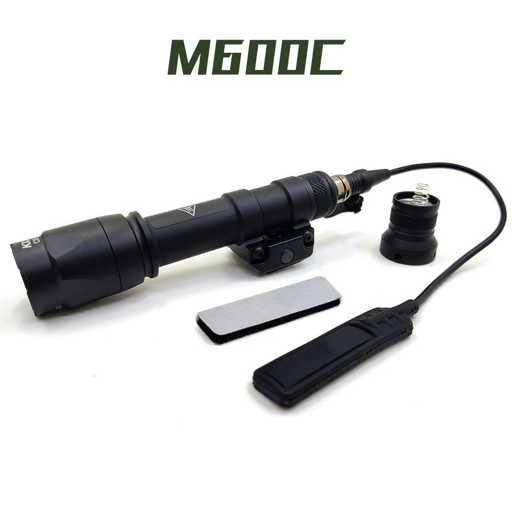 Tactical M600C Weapon Light LED Flashlight Set + Mod Button Remote Switch US