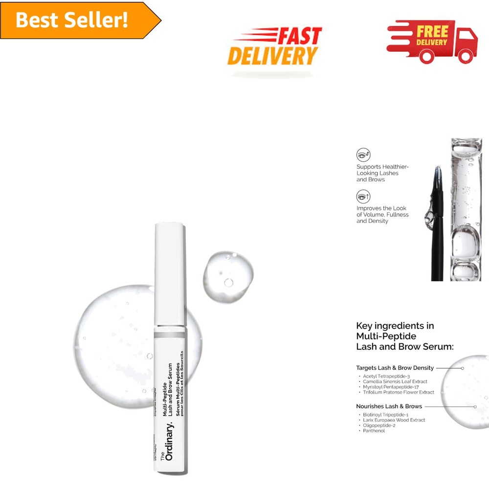 Transform Lashes & Brows: The Ordinary Peptide Serum for Fullness - 0.16 Fl Oz