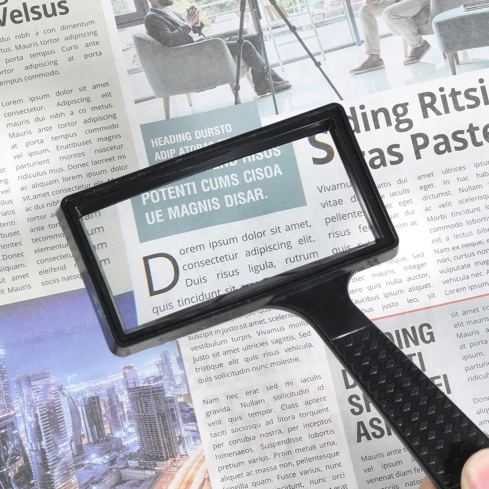 10X Large Rectangular Magnifying Glass Handheld Reading Repair Tool NEW