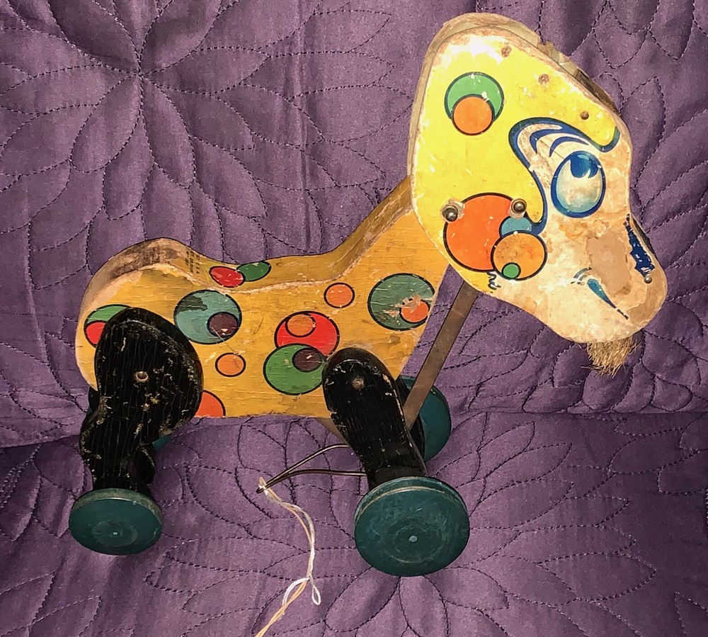 ALL FAIR BILLY GOAT PULL TOY WOOD C. 1930
