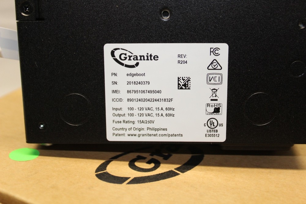 Granite EdgeBoot 15A Ai-Powered PDU/Dock OBN Q31
