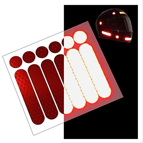 High Intensity Grade Reflective Safety 1 Set (6 Strips & 6 Circles) Red