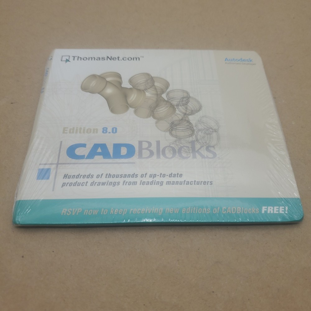 ThomasNet: CadBlocks ~ Edition 8.0 CD-ROM Sealed Brand New