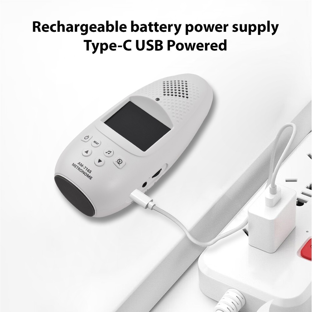 Portable Electronic Metronome Vocal Function Adjustable Volume For Guitar UQNW