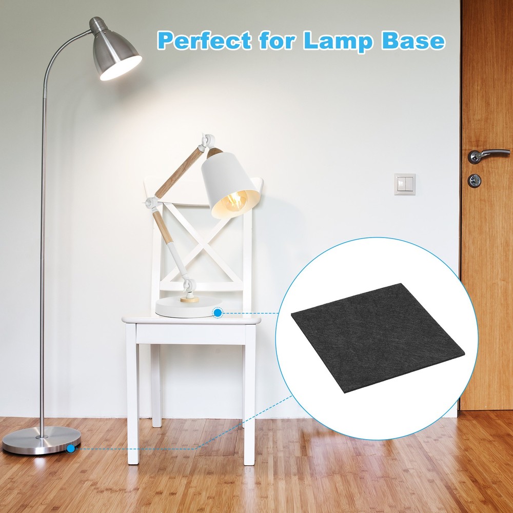 5Pcs 8x8 Inch Lamp Base Felt 2mm Thickness Square Felt Black