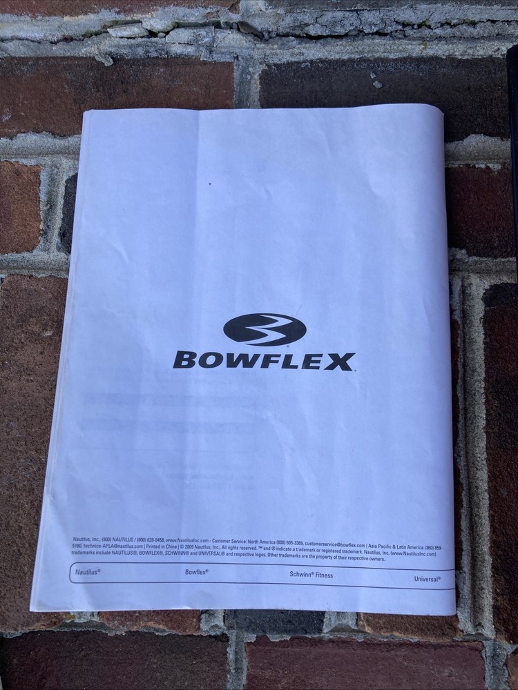 Bowflex PR1000 Placard Assembly Exercise Chart Replacement Part & Manual