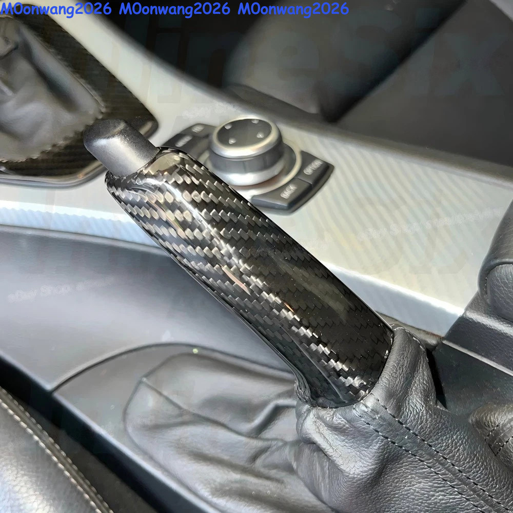Real Carbon Fiber Handbrake Handle Lever For BMW 3 Series M3 E36 E46 E90 E92 E93