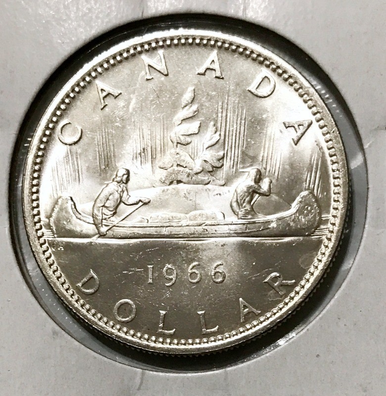 1966 Canada Silver Dollar BU/Prooflike