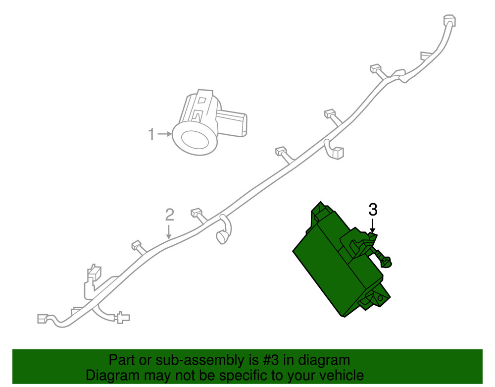 Genuine Nissan Parking Aid Control Module 28532-3JA3C