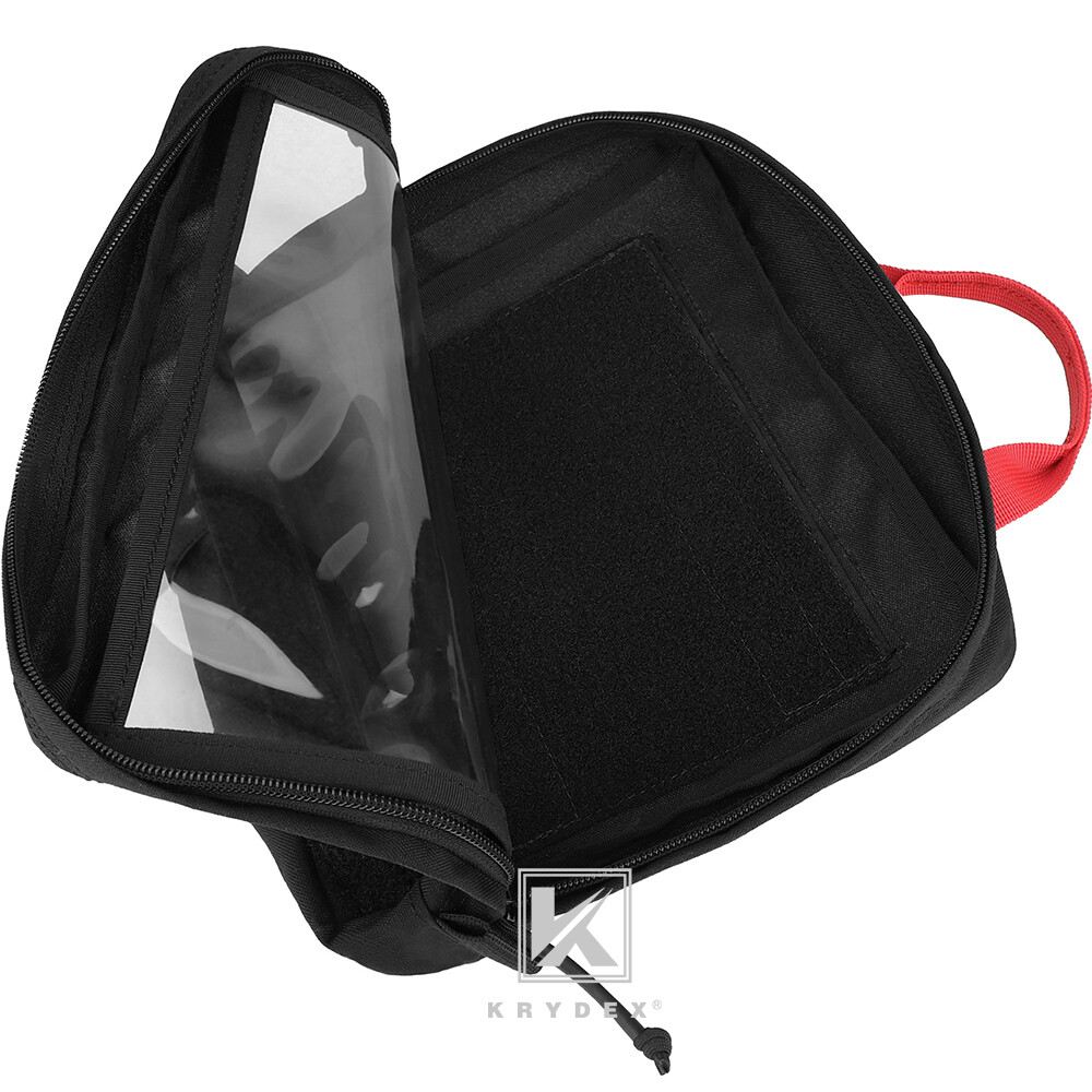 KRYDEX Clear Top Insert Pouch Organizer Hook Back Packing Cube for Backpack