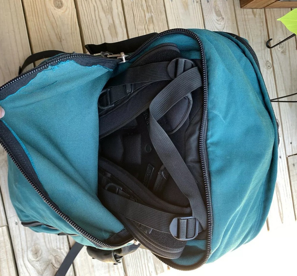 Vintage Gregory Backpack/ Duffle Bag Green Large Leather Handle