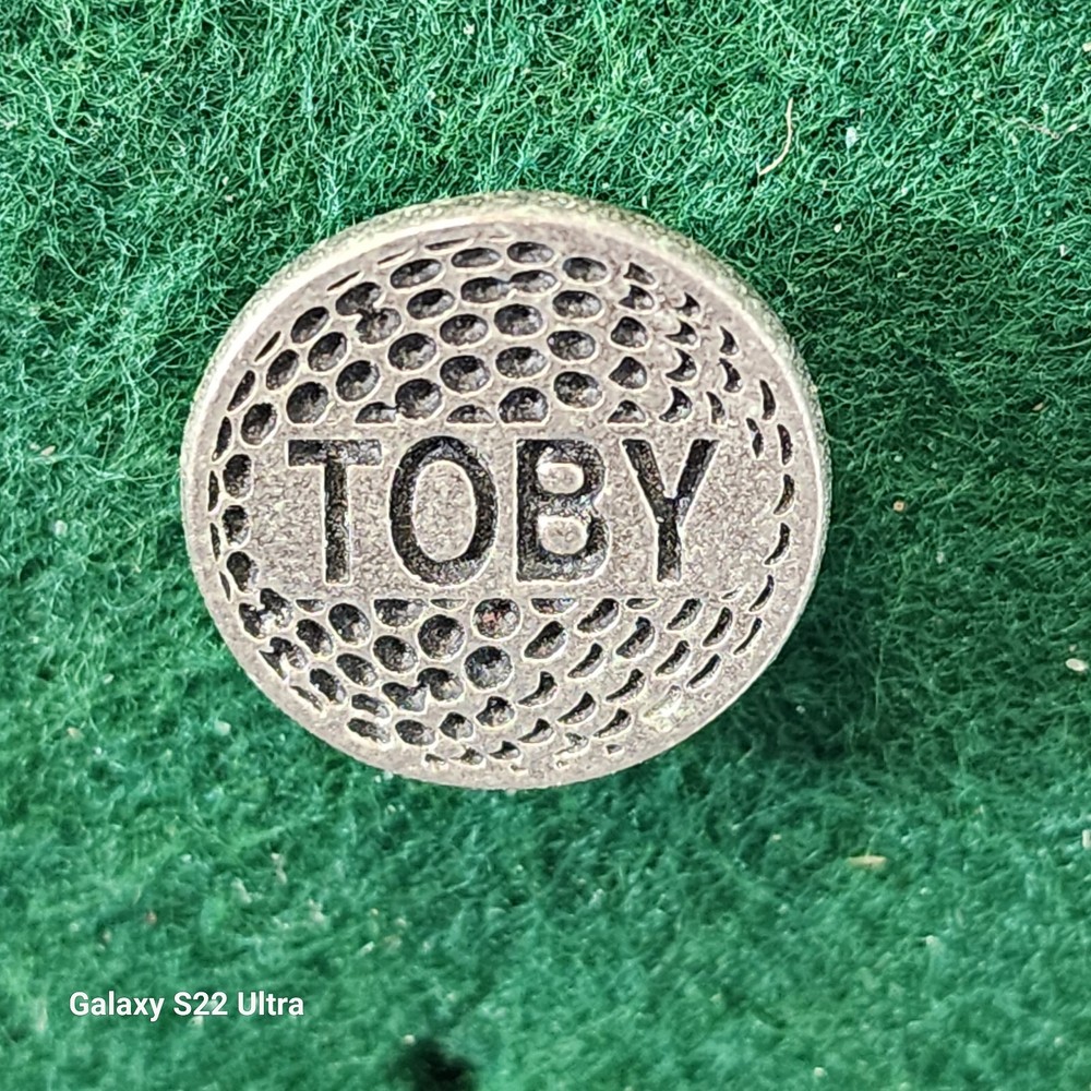 Personalized Metal Golf Ball Marker for Tobey