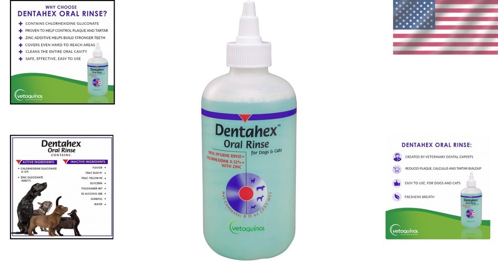 Dentahex Pet Mouthwash, 0.12% Chlorhexidine