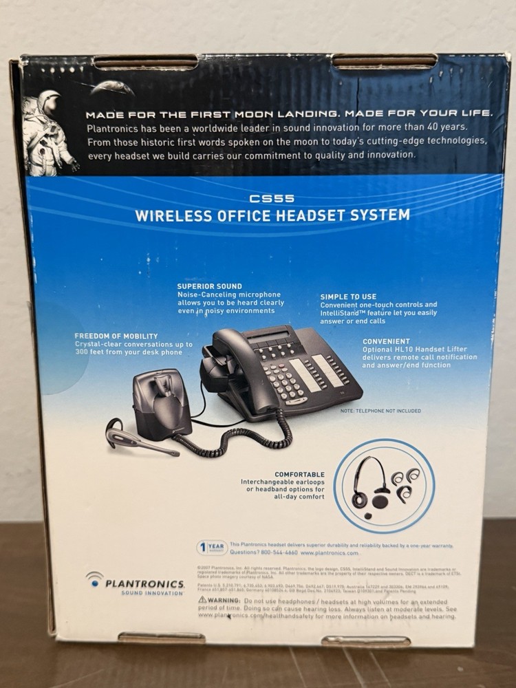 Plantronics CS55 Ear-Hook Headset Gray