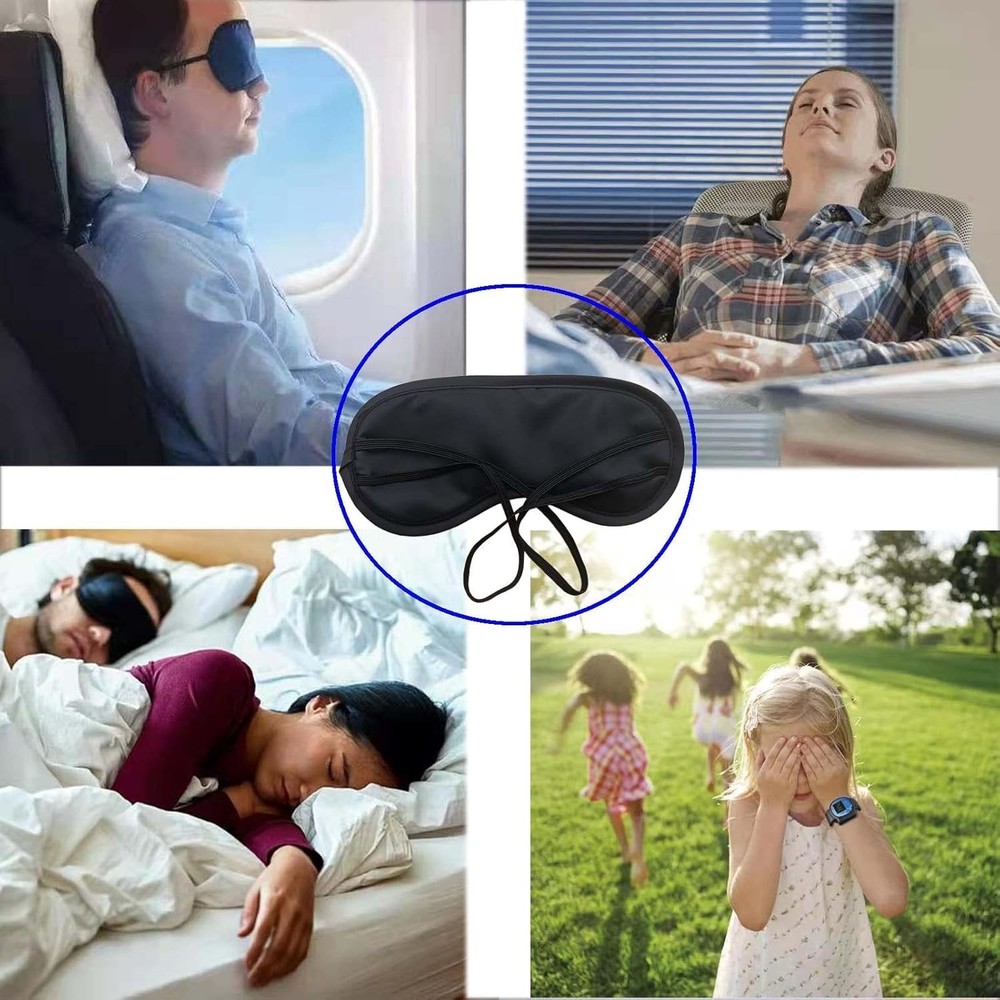 3-Pack Soft Sleeping Blindfolds - Effortless Light Blockage for All Adults
