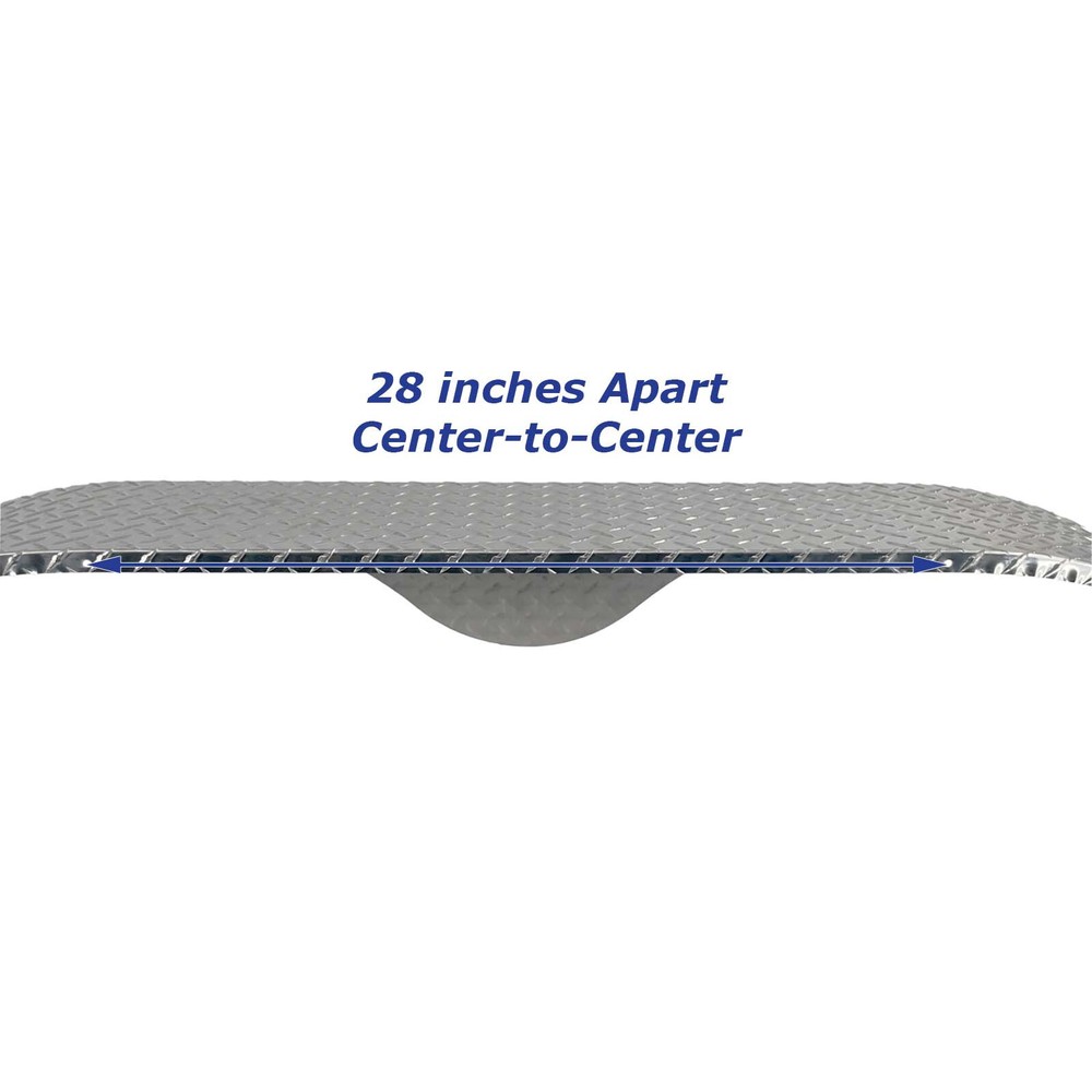(Qty 2) Tandem Axle Diamond Plate Trailer Fender Teardrop 10" x 66" x 18"