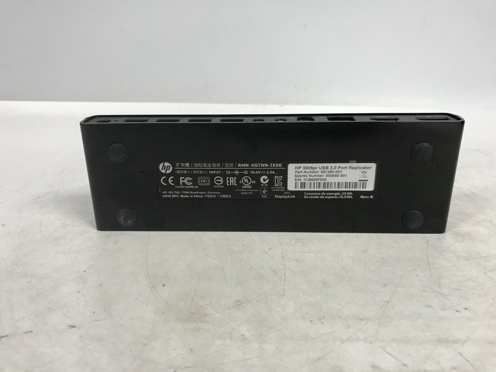 HP 3005pr USB 3.0 Port Replicator HSTNN-IX06