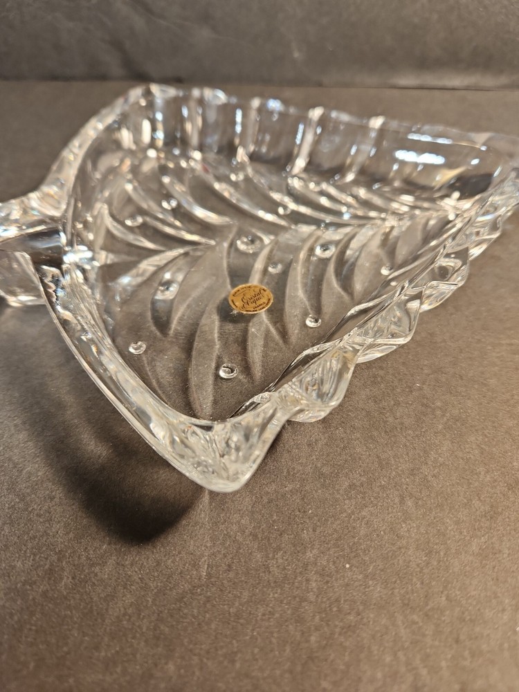 Cristal d'Arques Crystal Christmas Tree Shaped Dish