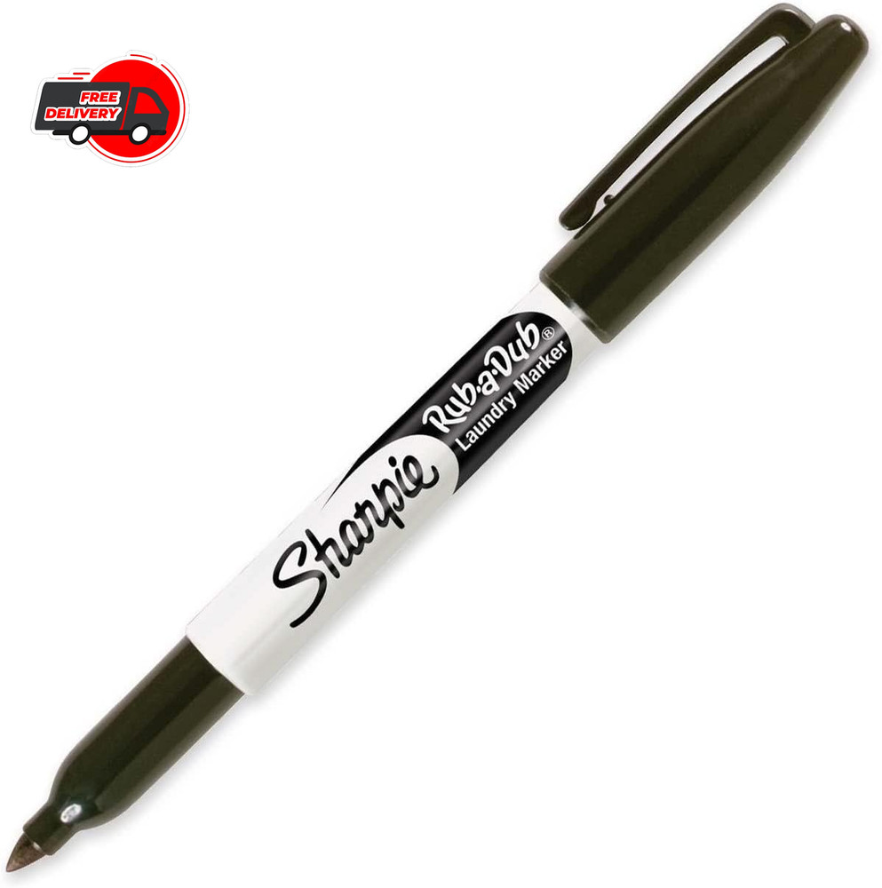Sharpie Rub-A-Dub Permanent Laundry Marker Fine Black - Pack of 1