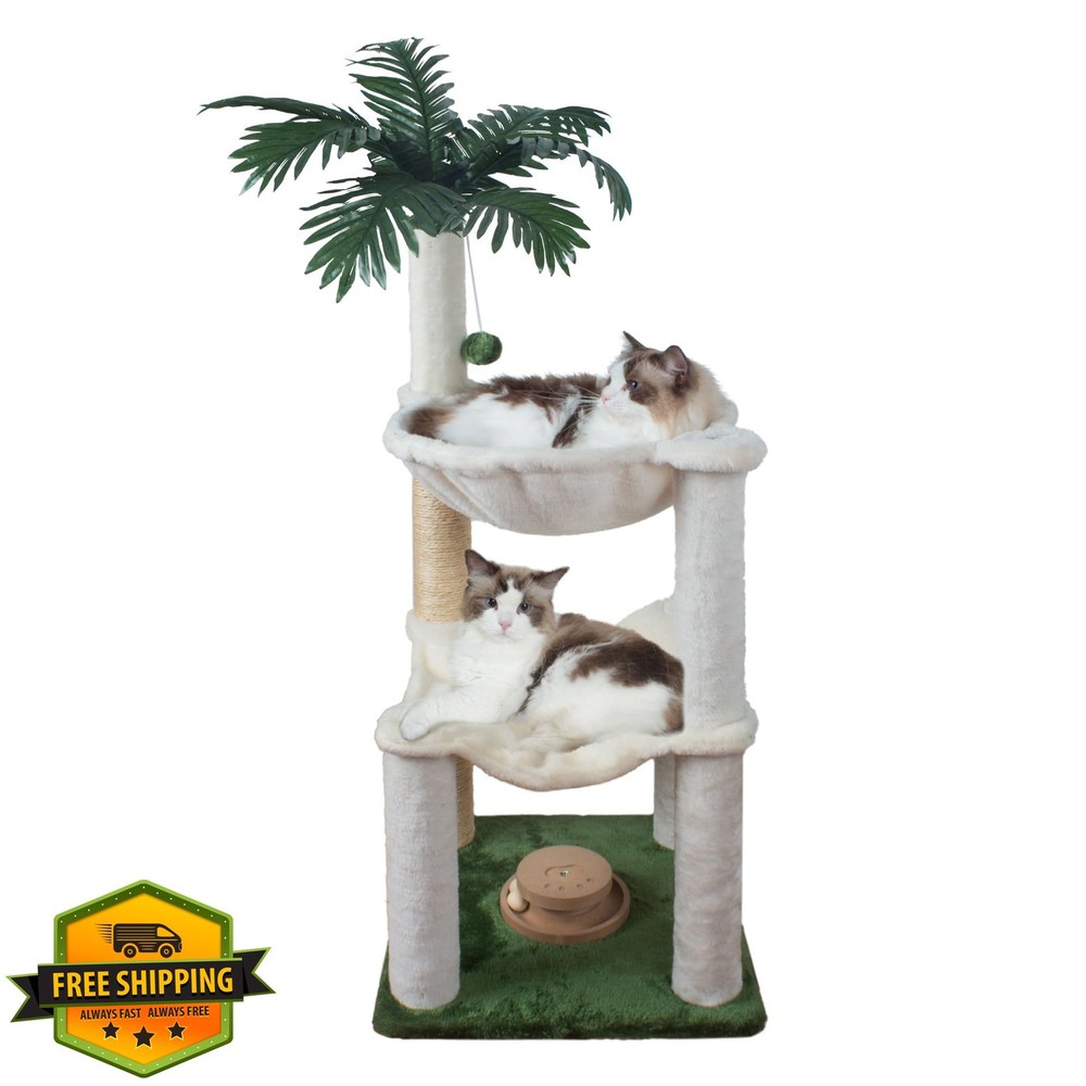 Fantasreen Cat Tree Tower 40", Double Hammock, Cat Condo, Interactive