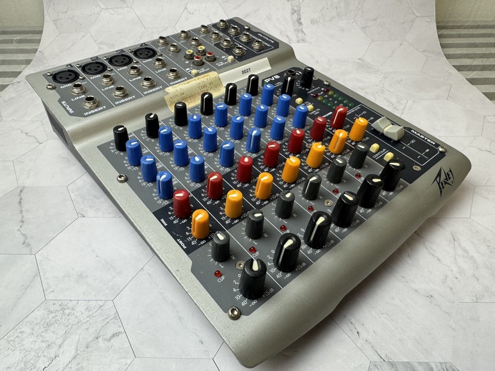 Peavey PV8 8 Channel Mixer Console w/ Power Adapter | Tested & Working