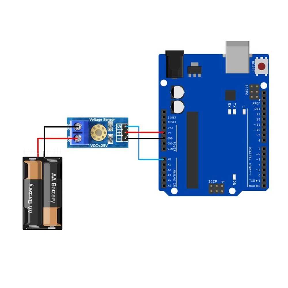 2pcs Hall Effect Current Sensor Module with Voltage Tester for Arduino Projects