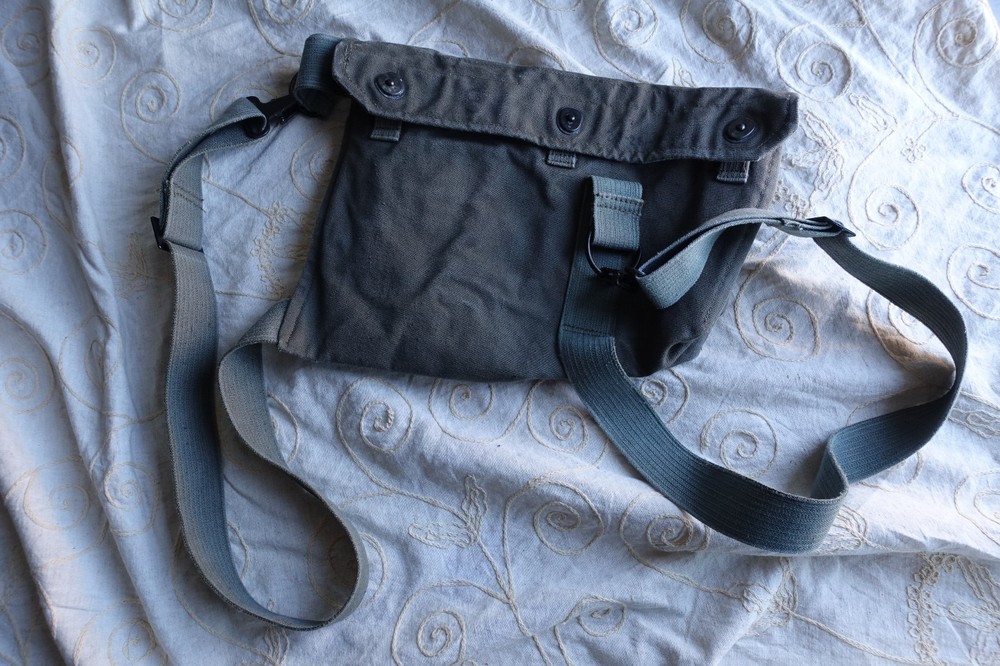 Vintage Military Army Field Protective Mask Bag