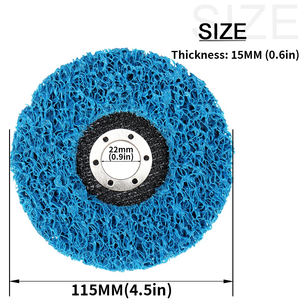 10Pcs 4.5" Poly Strip Disc Abrasive Wheel Paint Rust Removal For Angle Grinder