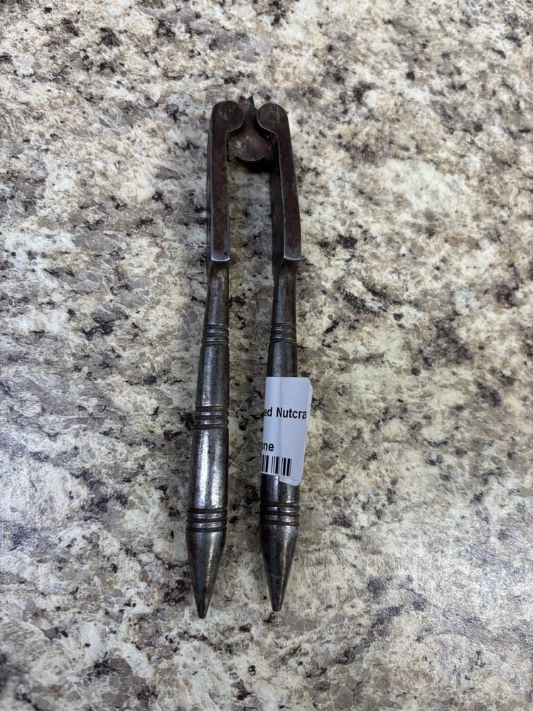 Antique Double Hinge Reversible Cast Iron Nutcracker 11" Long