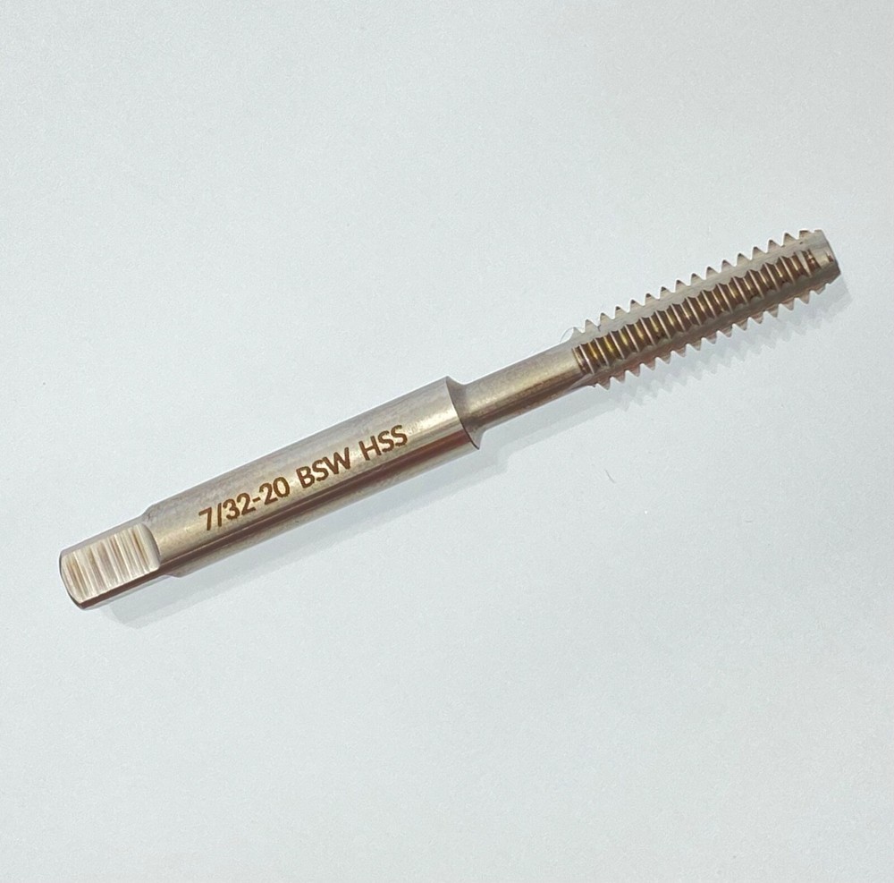 7/32-20 BSW M2 HSS Bottom Tap, Stanley Plane Restoration Tools