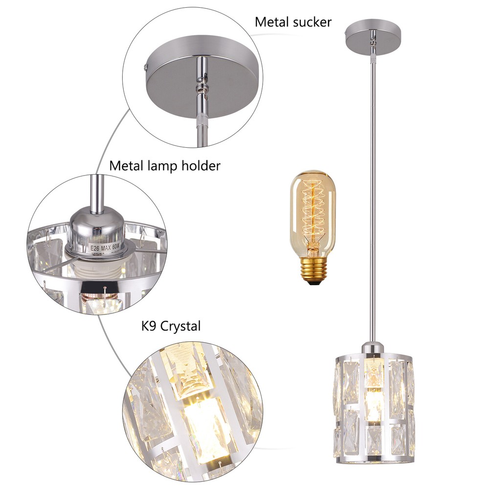 Ceiling-mounted Light, Adjustable Height, Modern Crystal Pendant Light Fixture?