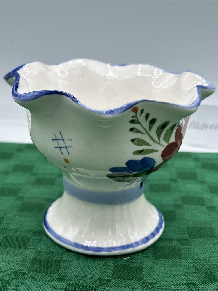 Vintage Ceramic Hand Painted Planter with Floral Design