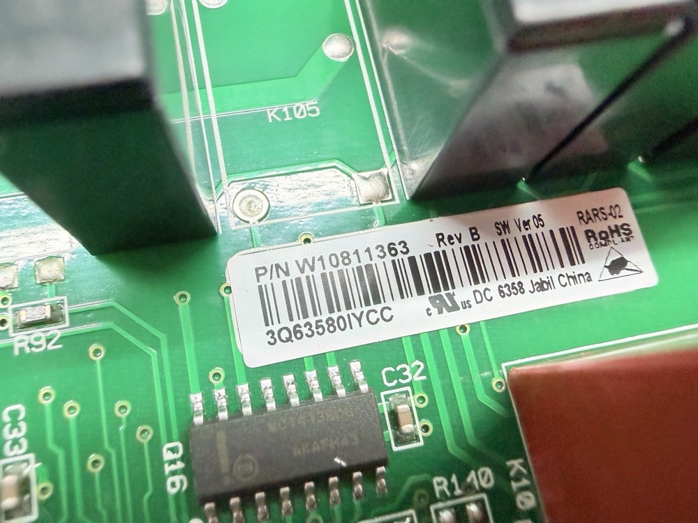 Whirlpool Refrigerator Control Board P# W10811363