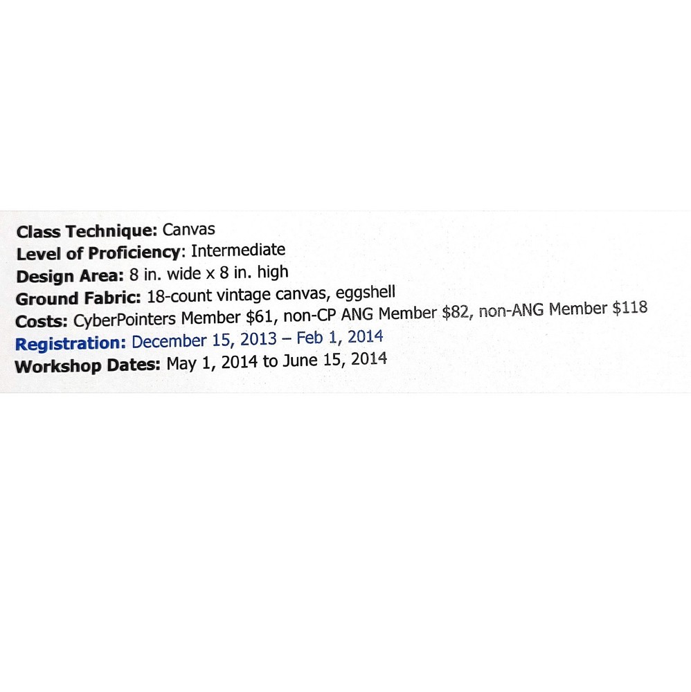 Diane Herrmann Needlepoint Pattern Walking Water’s Edge + RETIRED Class Lessons