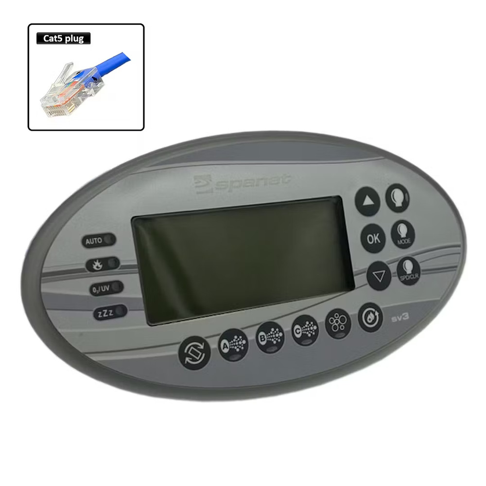 SpaNet® SV3- low profile gel filledSpa Pool Touch Pad