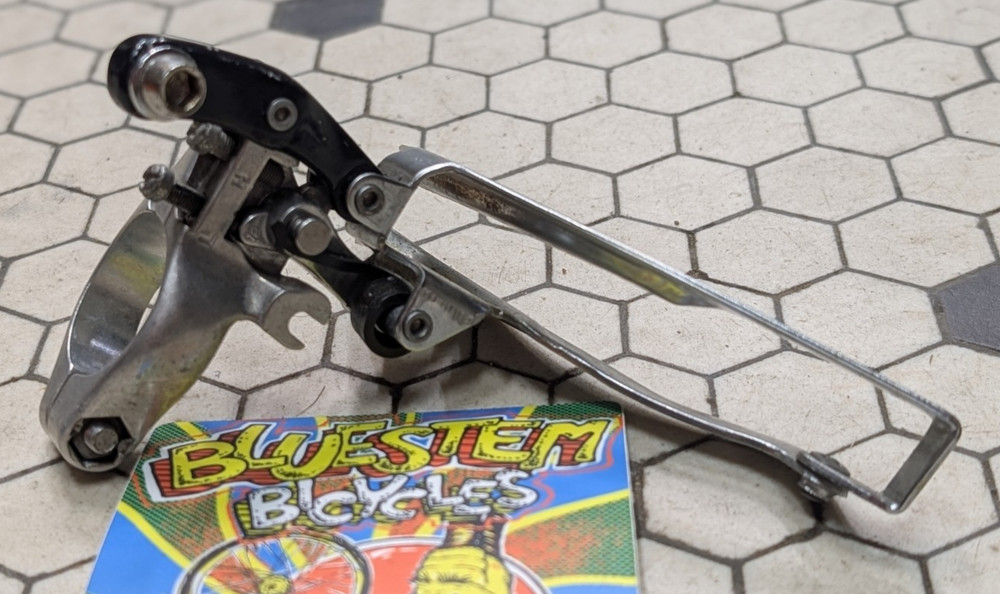 vintage Suntour XCE front derailleur triple 28.6 mm bottom pull