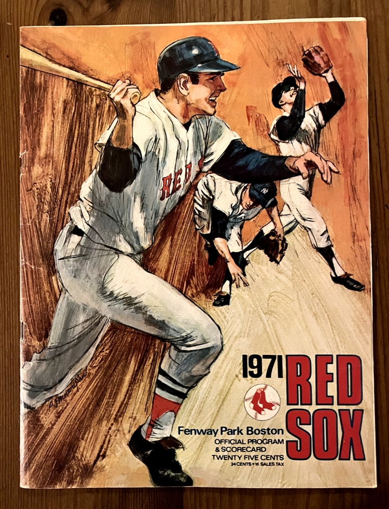 1971 Boston Red Sox Program - Vs. Yankees - unmarked scorecard. Very Good Shape!