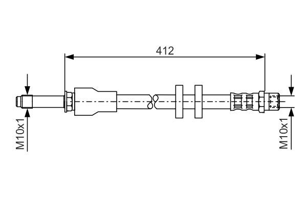 Brake Hose BOSCH 1987481021