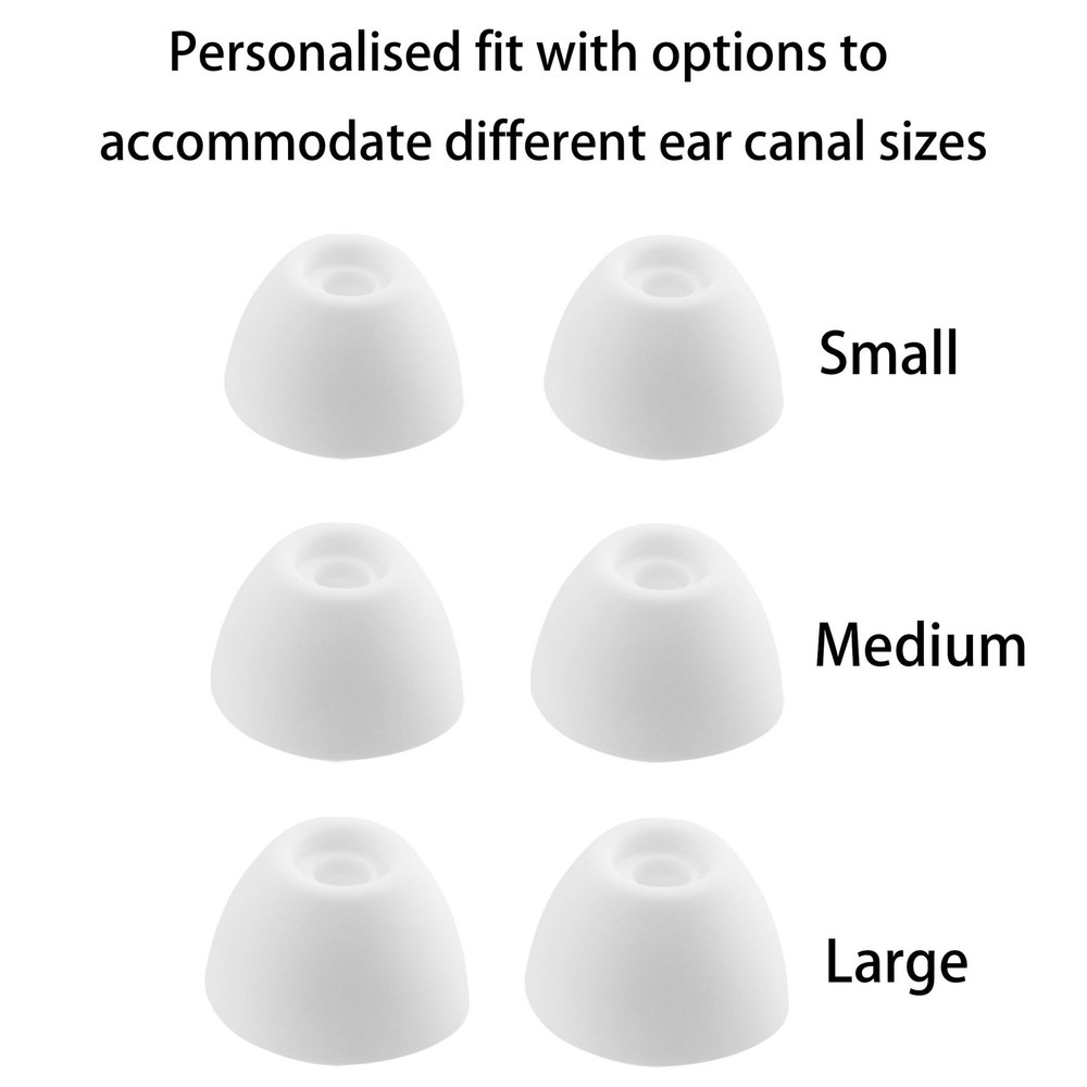 NANLANFAN Replacement Silicone Ear Tips for Ray-con E25 Earbuds, White